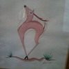 American Indian Deer Painting by L(J?).S. Listoro