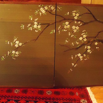Japanese double screen, Spring and Autumn, turn every 6 months!