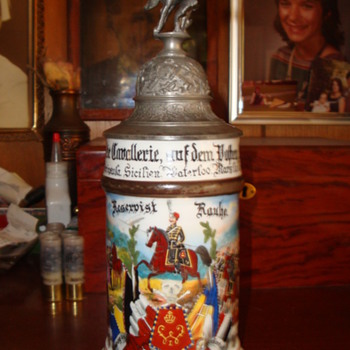 Imperial German Reservist's Stein of Brunswick Hussar Rauche