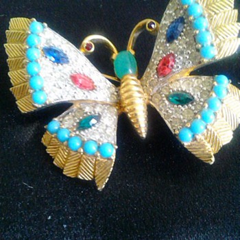 Jomaz jeweled butterfly - Costume Jewelry