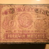Small wooden boxes and paper.