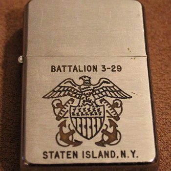 1950's Zippo Lighter Battalion 3-29 Staten Island NY - Tobacciana