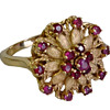Flower Ruby Cocktail Ring