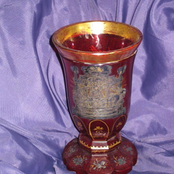 Gilt Crystal Goblet (religion) - Art Glass