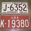 U.S. Forces In Germany License Plates