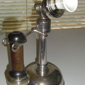 Stromberg Carlson oil can Desk Stand - Telephones