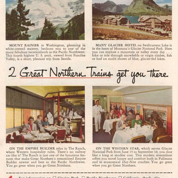 1952 - Great Northern Railway Advertisements