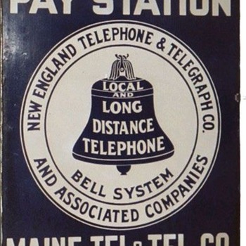 Maine Tel. & Tel. Co. Pay Station Sign - Signs
