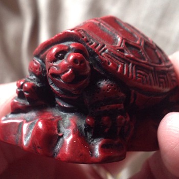 Wood resin chinese turtle/tortoise dragon - Asian