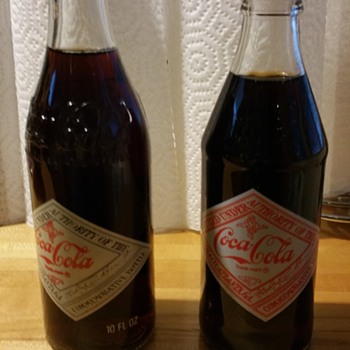 75thand 100th Anniversary Coca Cola Botles - Coca-Cola