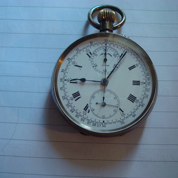 Silver enamelled stop watch - Pocket Watches