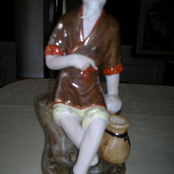 Ceramic   Chinese  man  With Long Finger 
