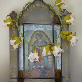 Tin Mexican Fatima Shrine - Furniture