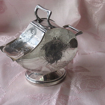 English Silver Plate Sugar Scuttle