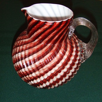 Victorian Art Glass "Cottage Glass" pitcher - Art Glass