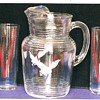 V for Victory Water Pitcher and Glasses