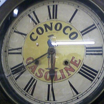 Oak Conoco Clock - Petroliana