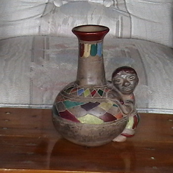 Hugging A Jug - Art Pottery