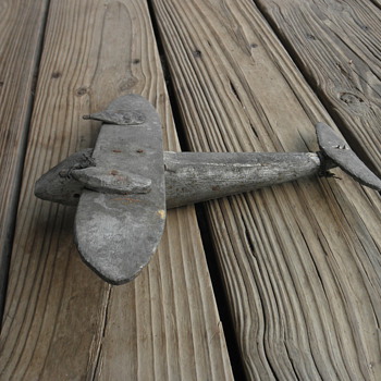 Hand made/carved toy plane
