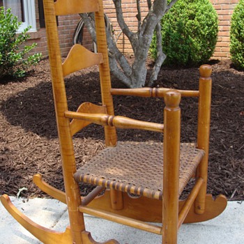 Child's Rocker or Ladies Rocker 3 Slat Ladderback Hickory Seat