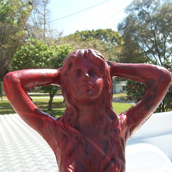 My red Cast Iron Mermaid