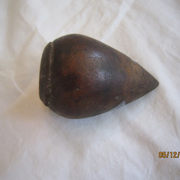Primitive Late 1700's Early 1800's Hand Made Acorn Wood Plumb Bob - Tools and Hardware