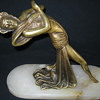 Art Nouveau or Art Deco large female bronze on marble base