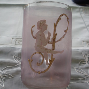 Mary Gregory mug glass - Art Glass