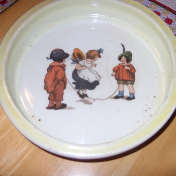late 1800s rosenthal continental bavaria hand painted kids bowl