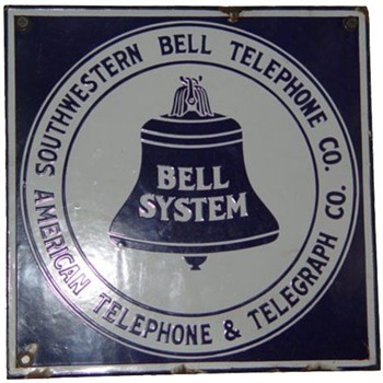 Southwestern Bell 11x11" sign