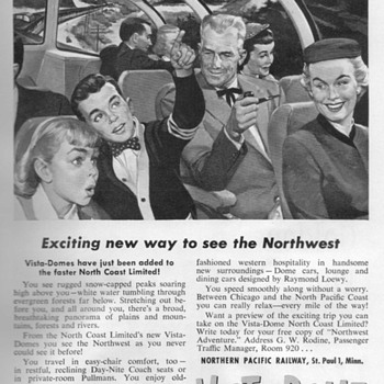 1954 - Northern Pacific Railroad Advertisement