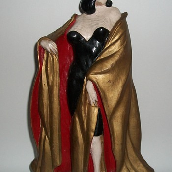 Bettie Page Folk Art Carving circa 1960 Collection Jim Linderman - Folk Art