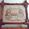 Sampler with Vintage Adirondack Wood Frame