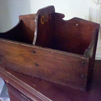 Wooden In/Out Mail Box - Office