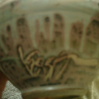 ID the maker of this lovely cork top glazed pot