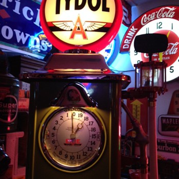 1930's Erie Clock Face Gas Pump...Tydol Theme - Petroliana
