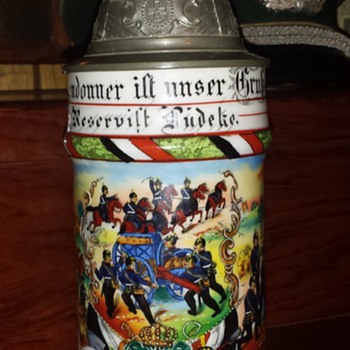 Imperial German Reservist’s stein of Artilleryman Ludeke - Breweriana