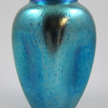 Loetz Cobalt Silberiris, Prod. Nr. 72 (alt. 2208/4"), 1890 - Art Glass