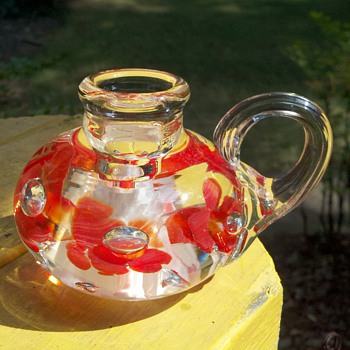 Joe St Clair Candleholder Paperweight - Art Glass