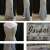 Jovani beaded blue evening gown