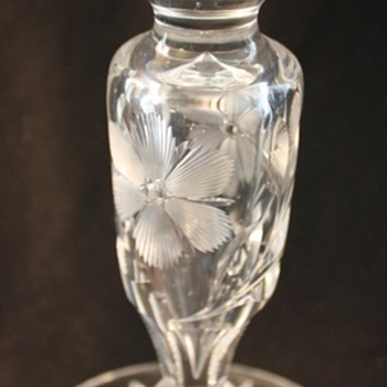 American Brilliant Cut Glass Candle Stick 1910-1915 - Glassware