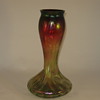 Rindskopf  Art Glass Vase Pepita Decor pinched and swirled ca 1900-05 