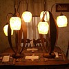 1960's table lamp lucite spaghetti globe