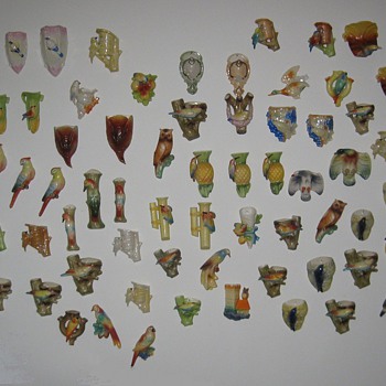 Czech bird wall pockets