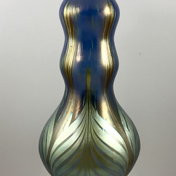 Loetz Phänomen Genre vase, Blauopal Verlaufend, PN II-2/219, ca. 1902 - Art Glass
