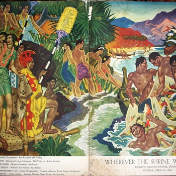 1960 'Where the Shrine Winds Blow' using 'Festival of the Seas' by Eugene Savage - Paper