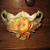 Majolica Dish Handles floral Mystery Maker or Use