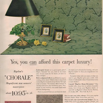 1950 Bigelow Carpet Advertisement