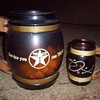 Texaco pitcher and mugs 
