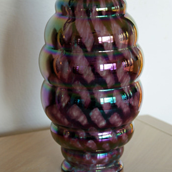 Kralik Purple Webbed? Iridescence vase... - Art Glass